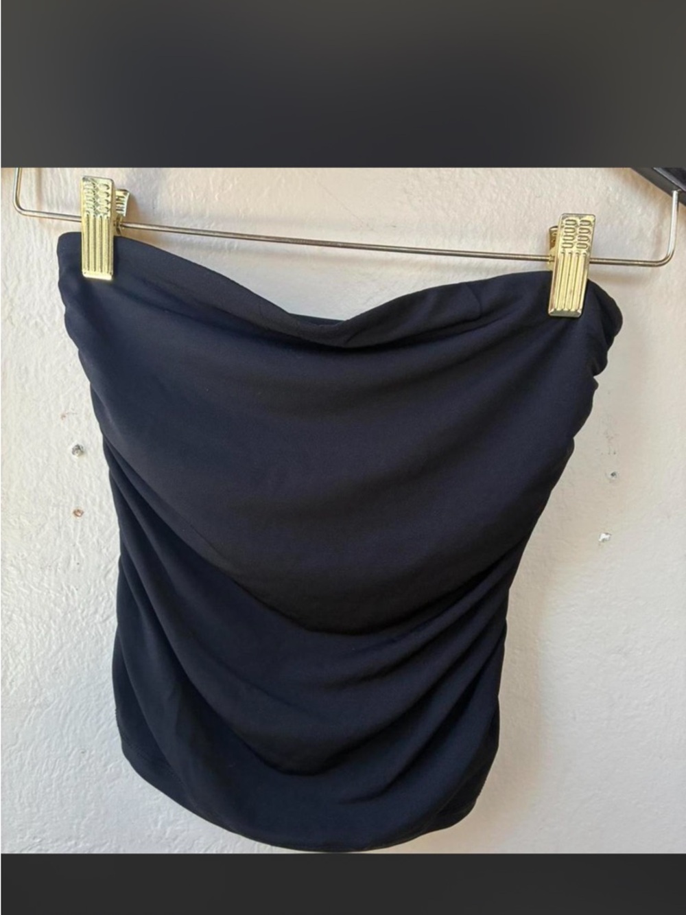 wild fable Black Strapless Ruched Tube Top - XS